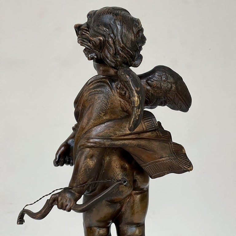 19th Century French Bronze Statue of Cupid For Sale at 1stDibs