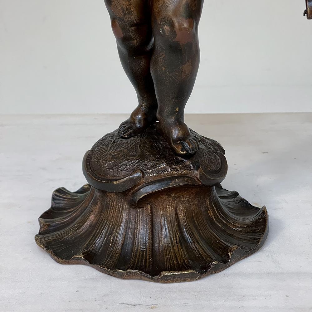 Statue de Cupidon en bronze français du 19e siècle en vente 7