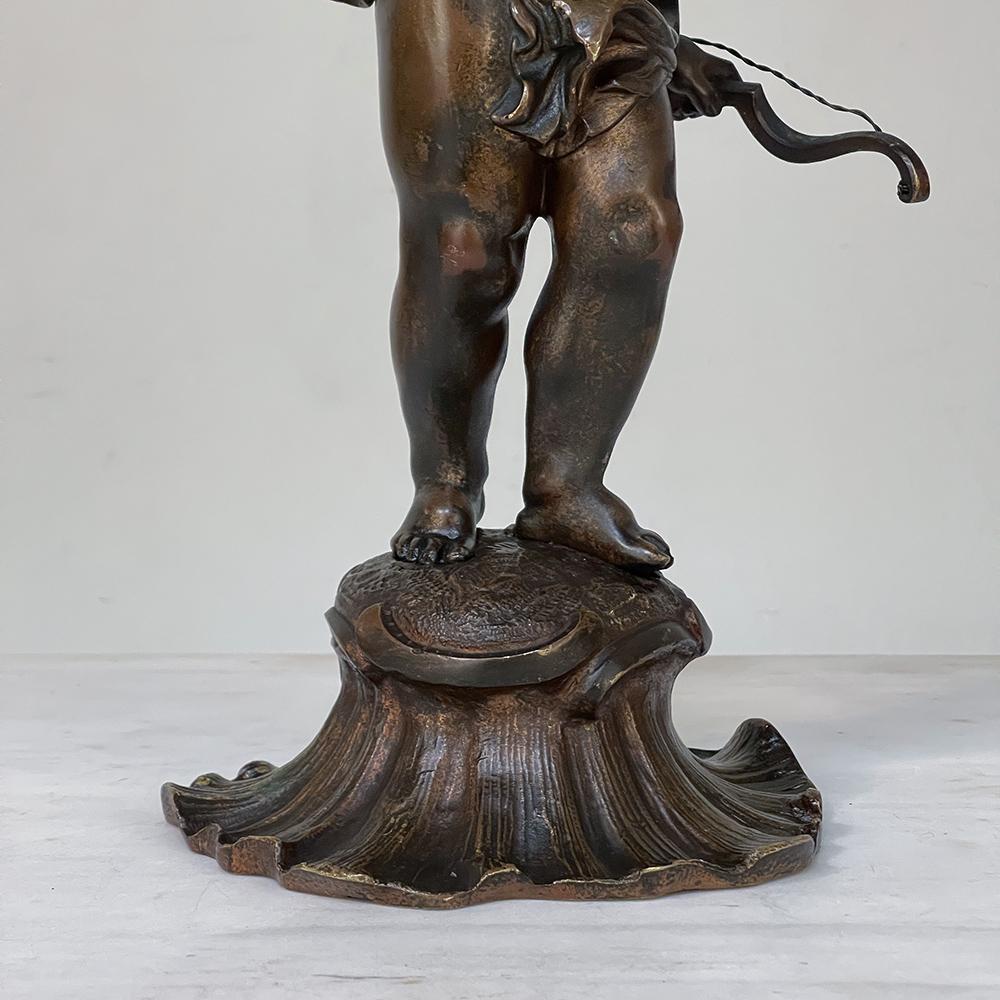 Fin du XIXe siècle Statue de Cupidon en bronze français du 19e siècle en vente