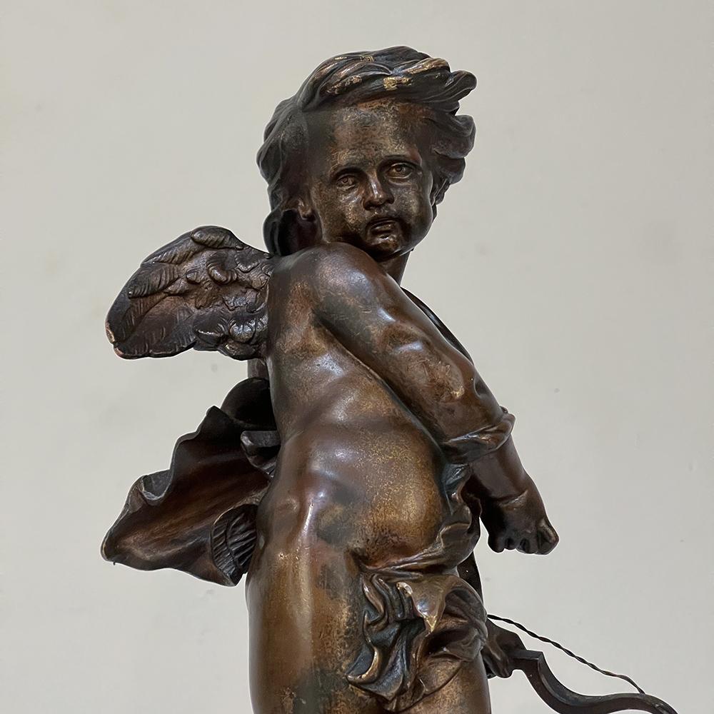Bronze Statue de Cupidon en bronze français du 19e siècle en vente