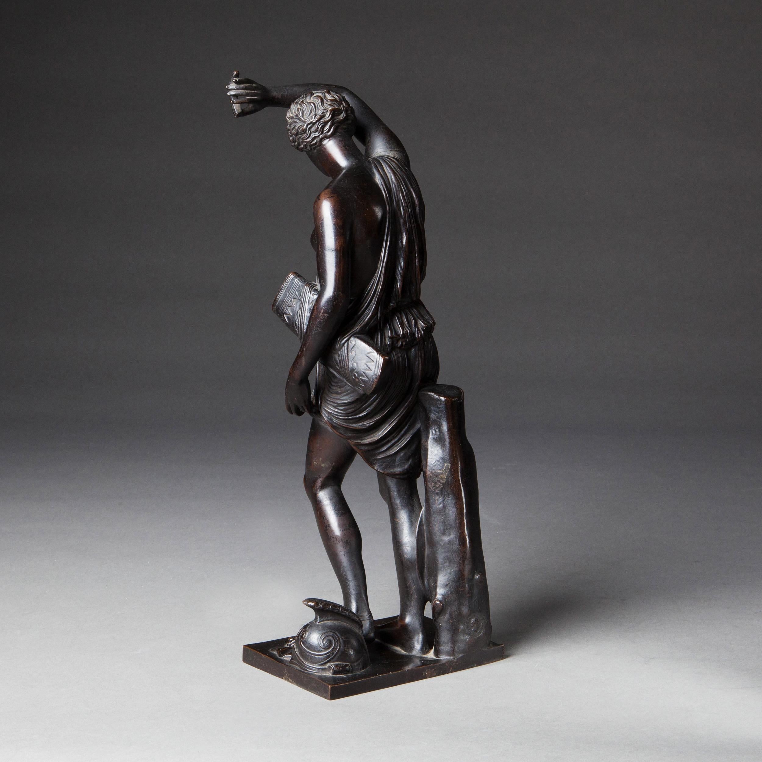 Français statue française en bronze de la déesse Diane par Barbedienne:: 19e siècle en vente