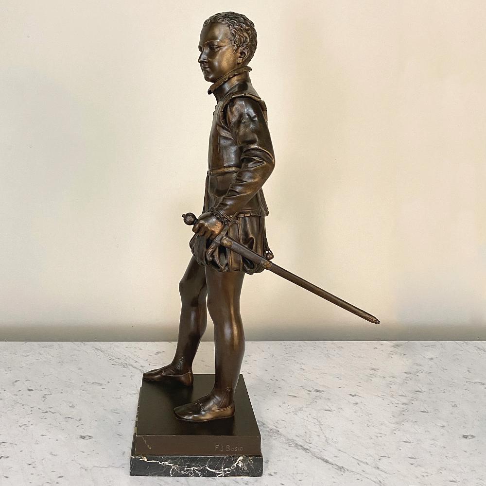 statue française en bronze du 19ème siècle du jeune Henri IV en vente 1