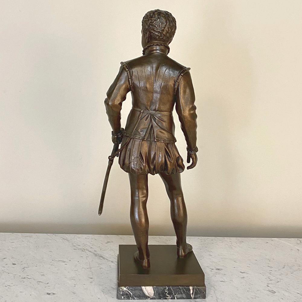 statue française en bronze du 19ème siècle du jeune Henri IV en vente 2