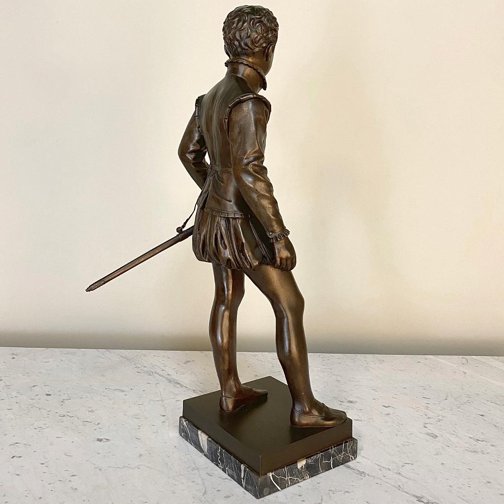 Fin du XIXe siècle statue française en bronze du 19ème siècle du jeune Henri IV en vente