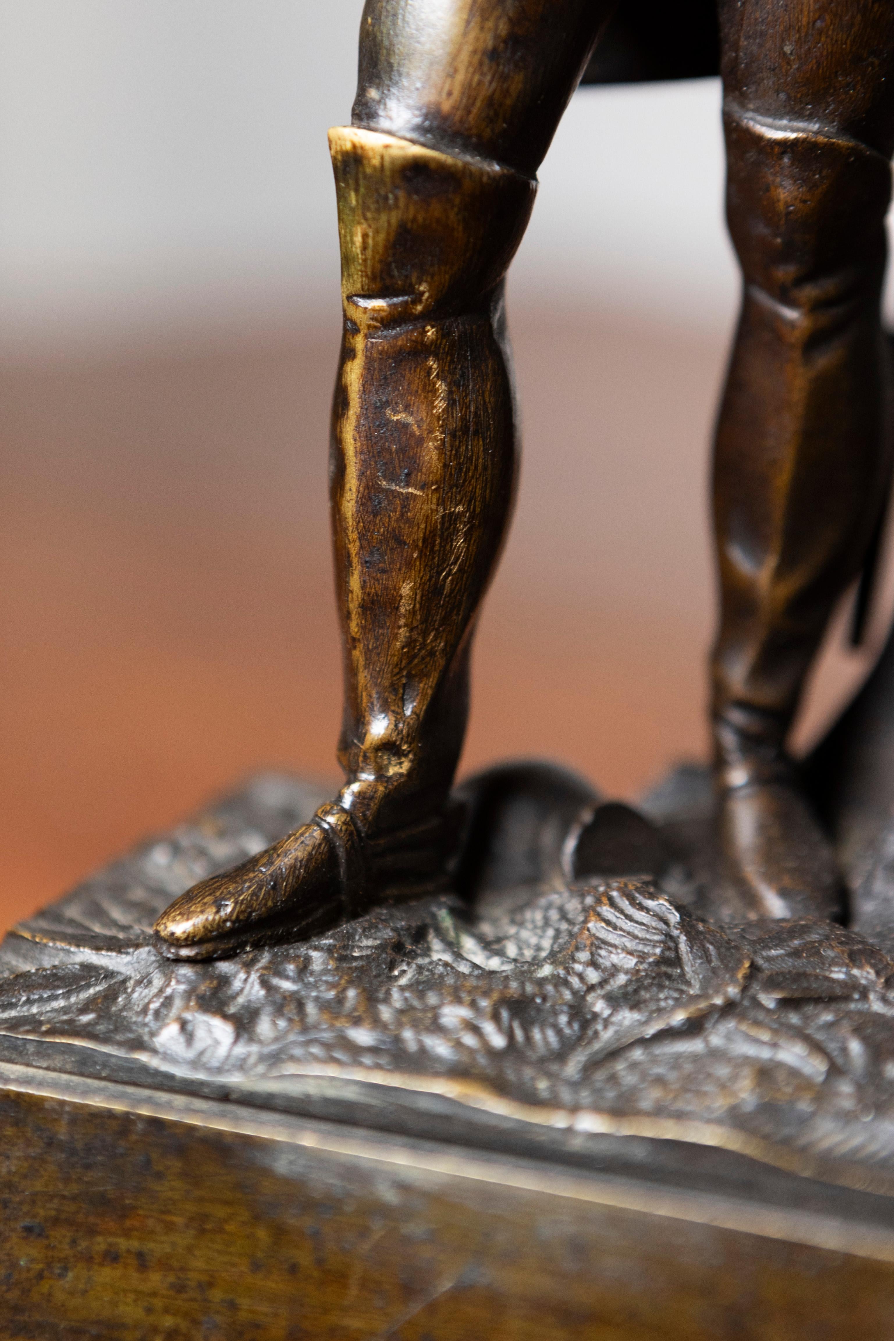 Statuetta in bronzo francese di Napoleone Bonaparte del XIX secolo in vendita 3