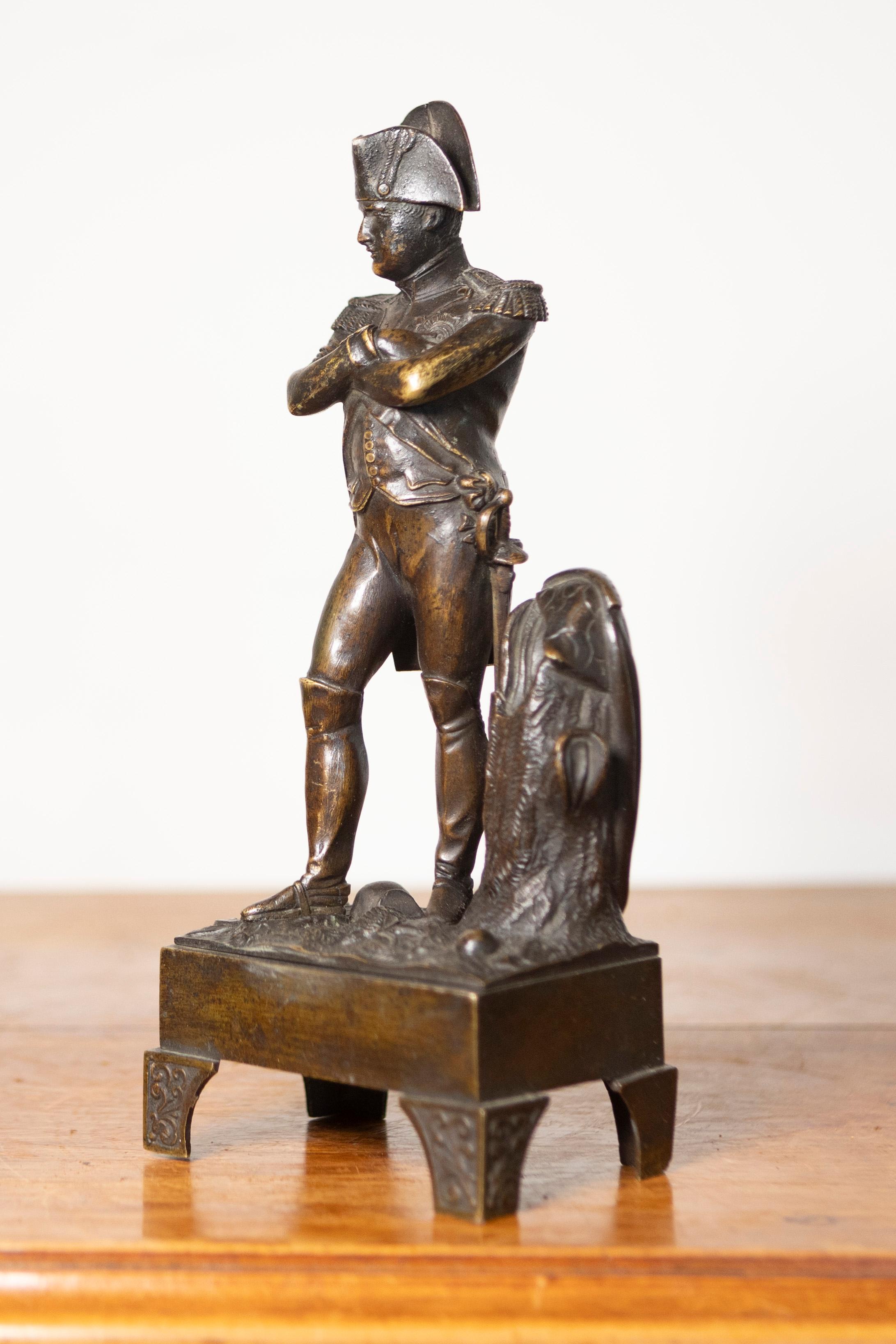 Napoleone III Statuetta in bronzo francese di Napoleone Bonaparte del XIX secolo in vendita