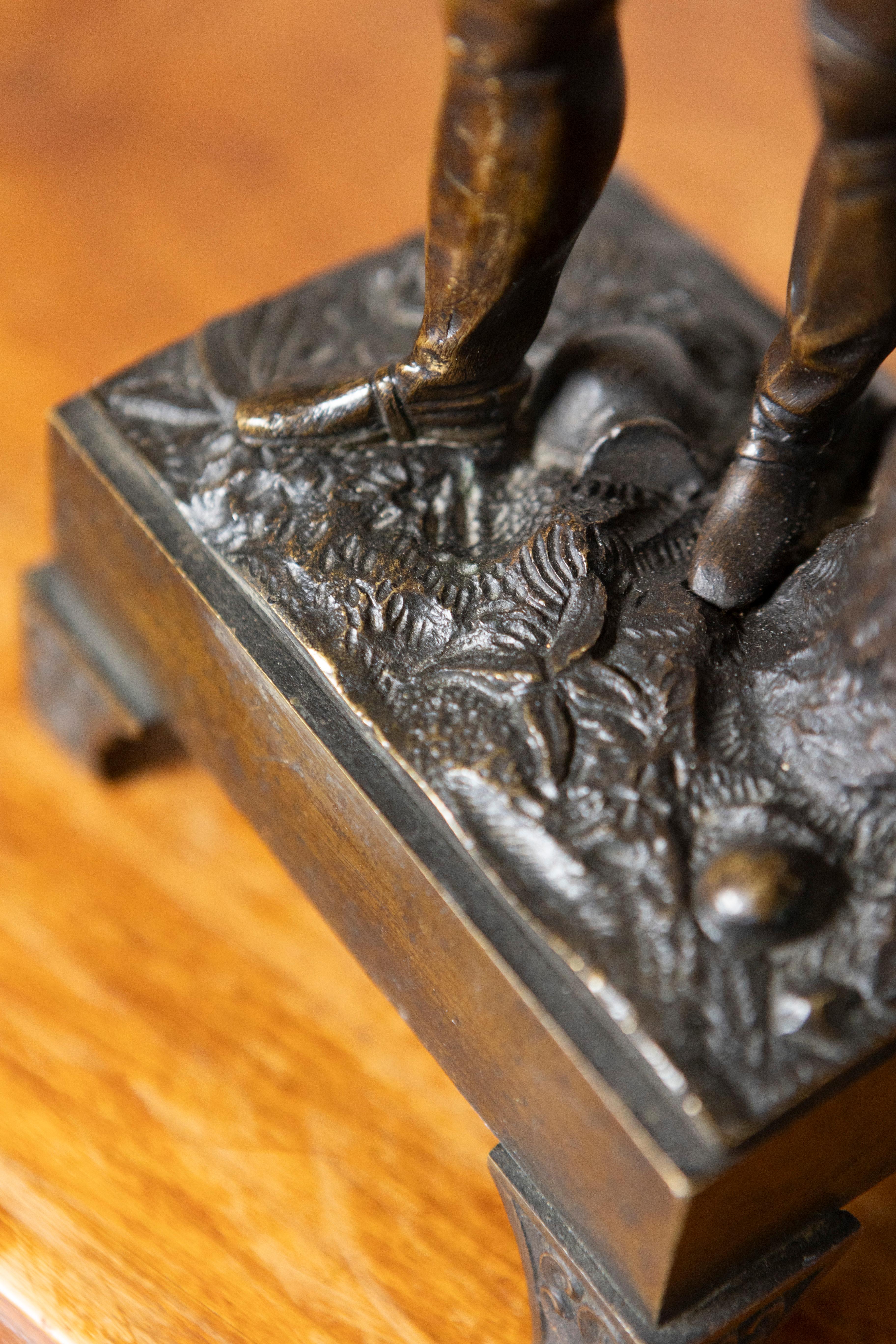 Calco Statuetta in bronzo francese di Napoleone Bonaparte del XIX secolo in vendita