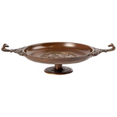 19th Century French Bronze Tazza Dish by Ferdinand Barbedienne