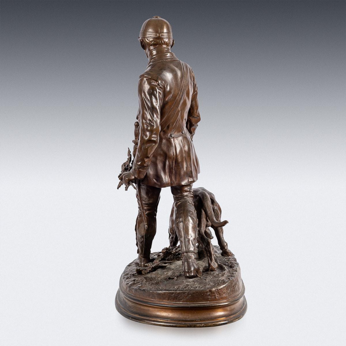 19th Century French Bronze 'Valet De Limier', Pierre Jules Méne, c.1879 In Good Condition For Sale In Royal Tunbridge Wells, Kent