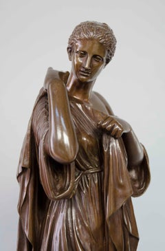 19th Century French Brown Bronze Diana of Gabii, Barbedienne Founder Paris