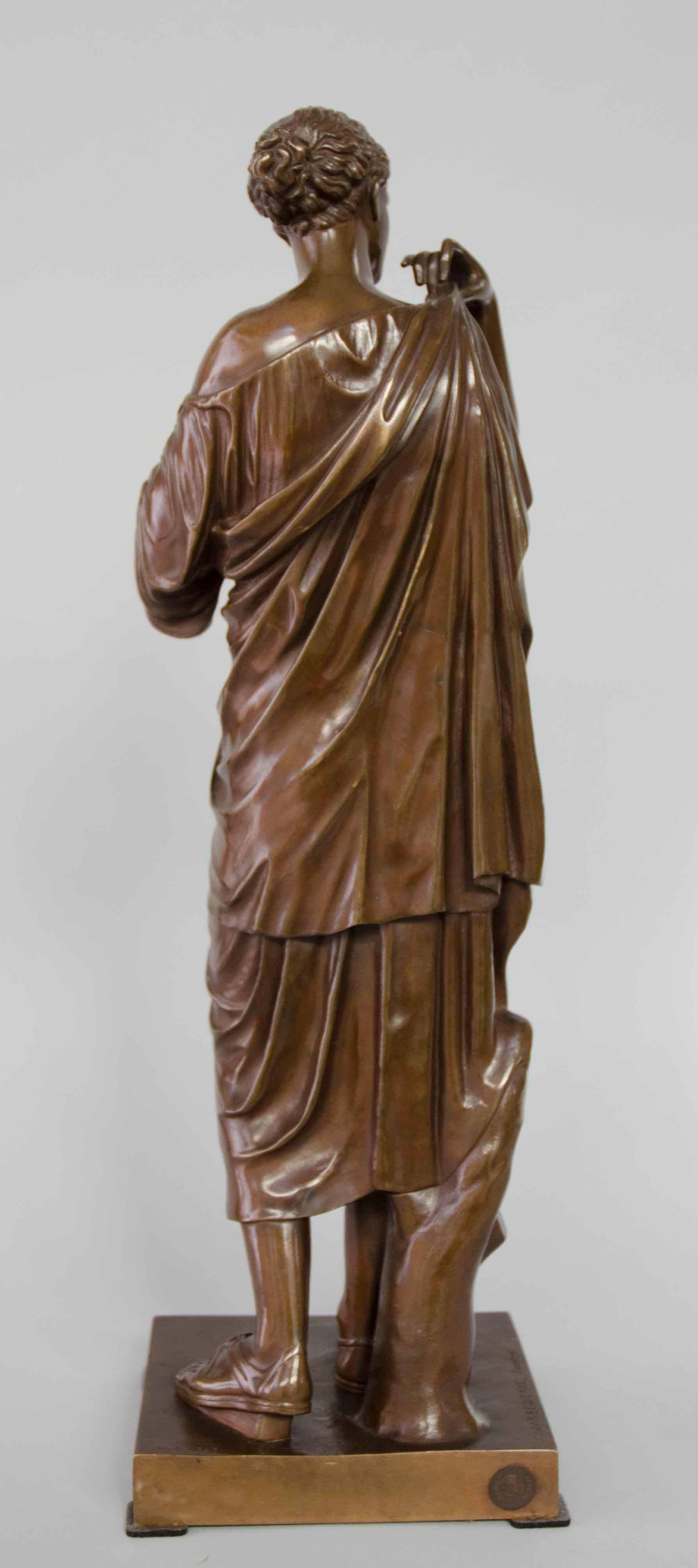 19th Century French Brown Bronze Diana of Gabii, Barbedienne Founder Paris In Excellent Condition In Brussels, BE
