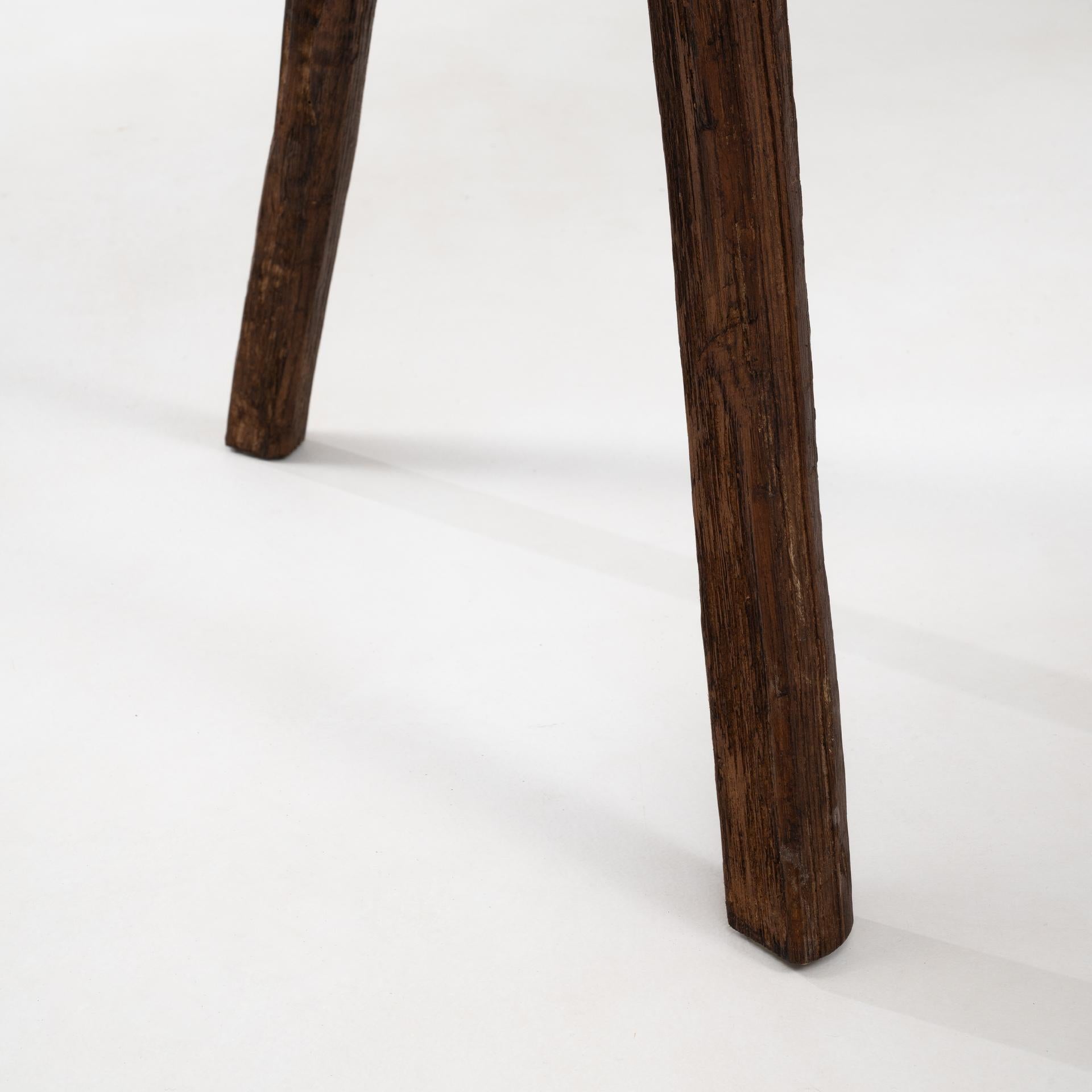 Banc en bois brutaliste français du 19e siècle Bon état - En vente à High Point, NC