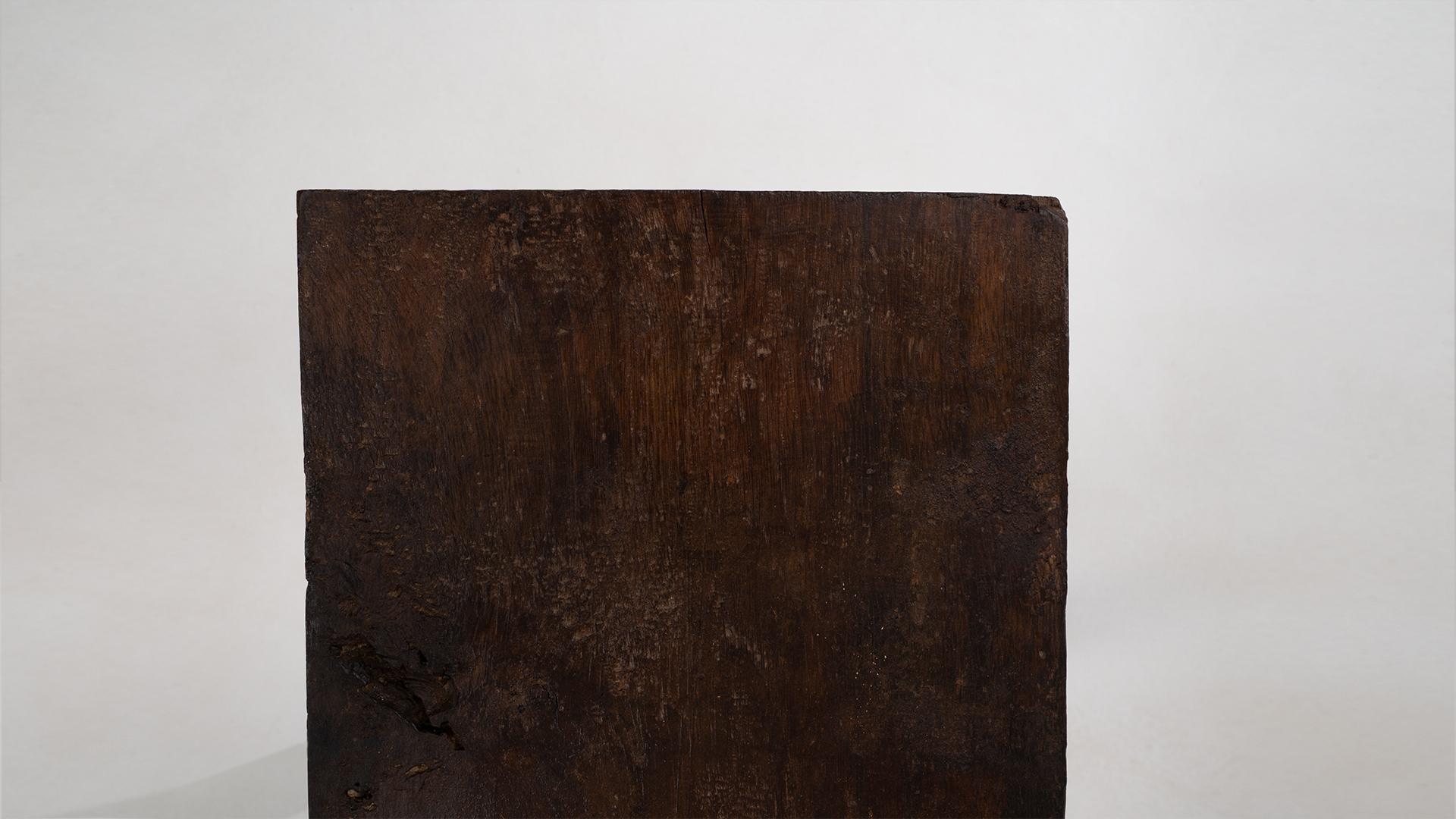 Legno Panchina francese brutalista del XIX secolo in vendita