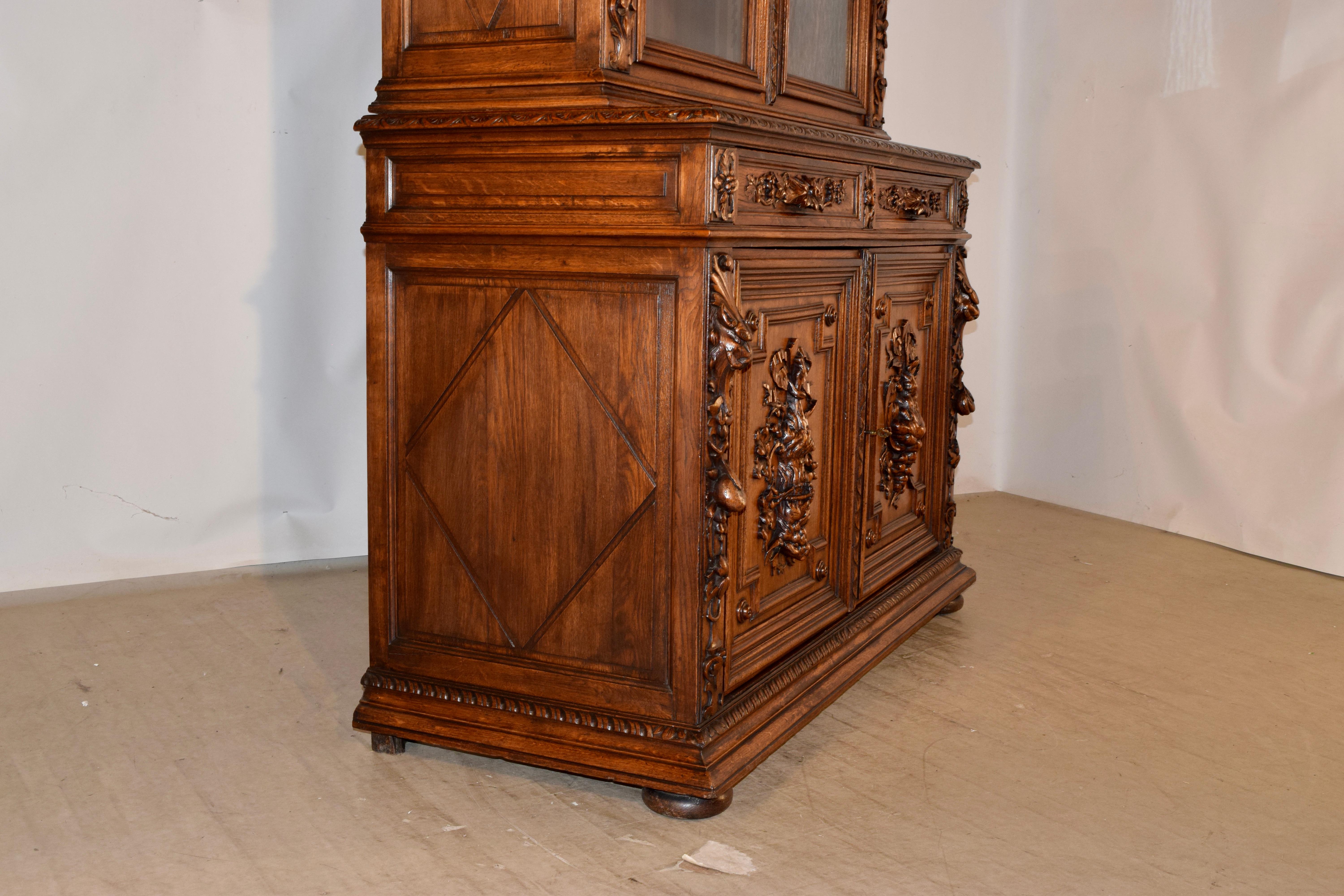 19th Century French Buffet Deux Corps For Sale 1
