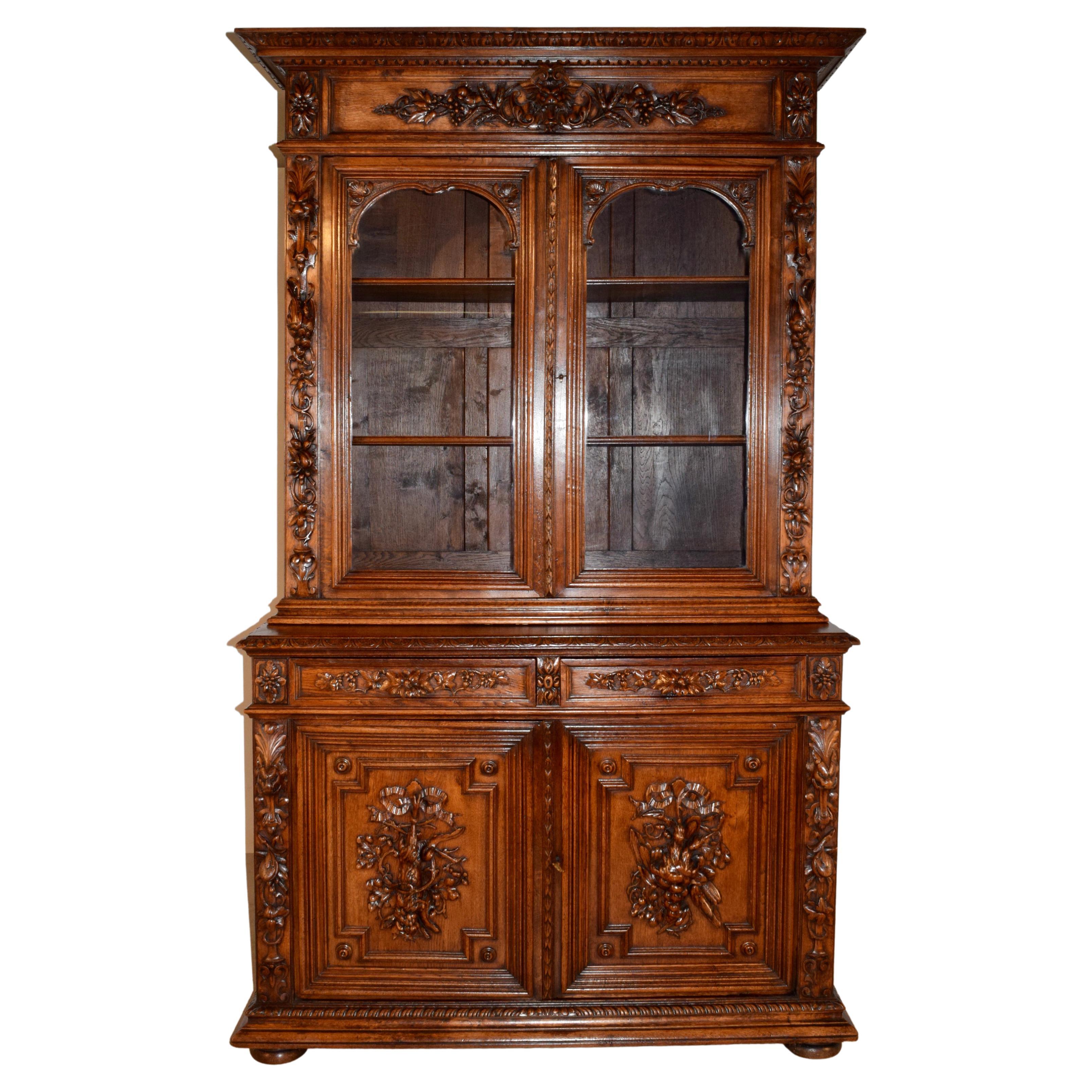 19th Century French Buffet Deux Corps For Sale