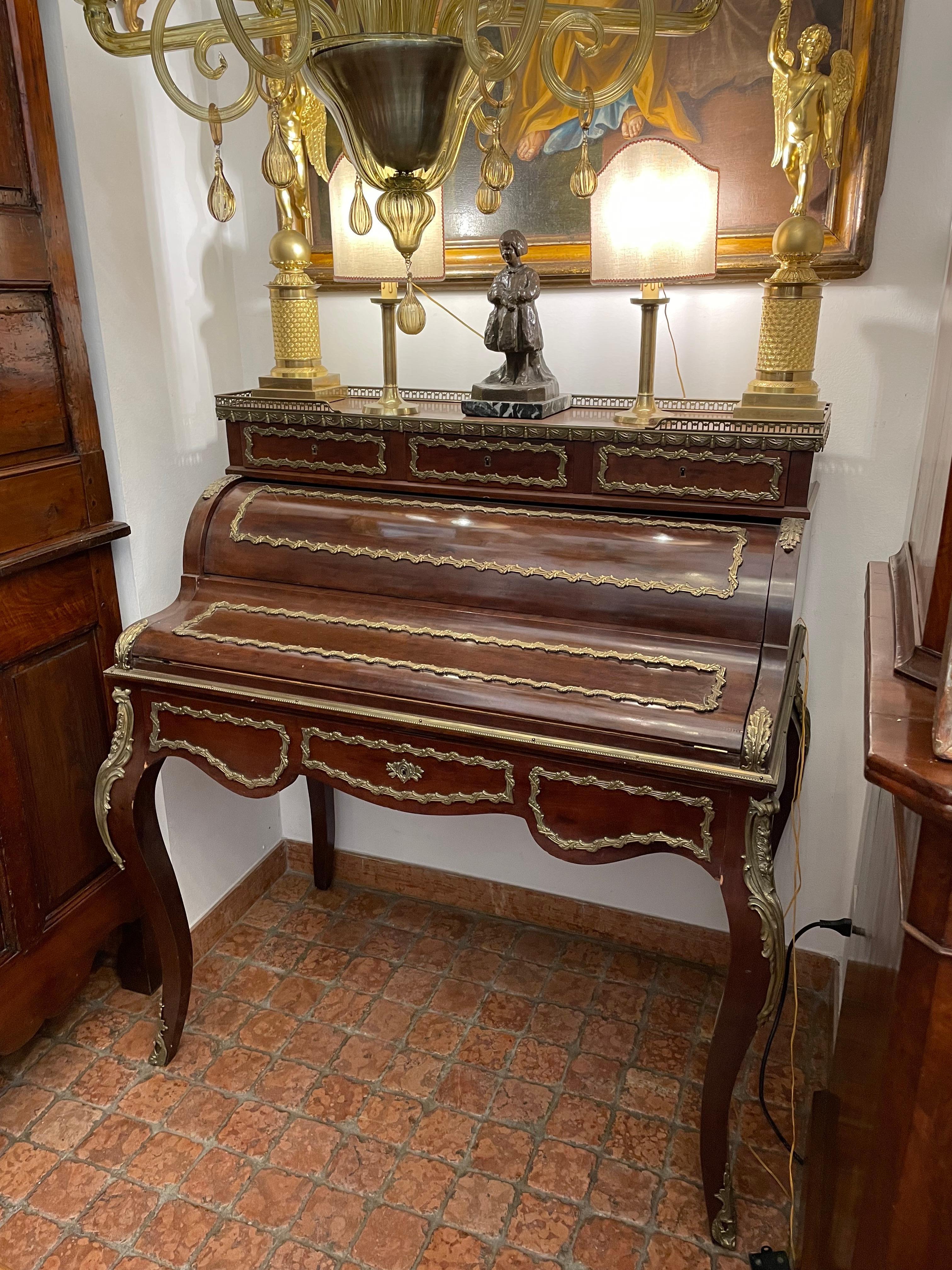 19th Century French Bureau de Dame Napoleon III Ladies Writing Desk For Sale 5