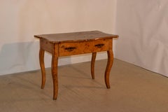 19th Century French Burl Elm Console Table