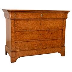 19th Century French Burl Walnut Commode