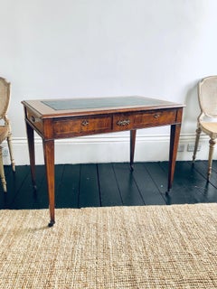 19th Century French Burr Walnut Gilt Metal Mounted Centre Writing Table