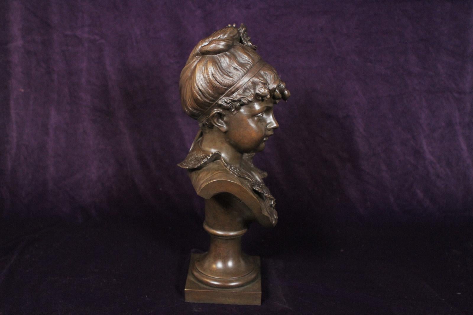 19th Century French Bust of Young Girl 1