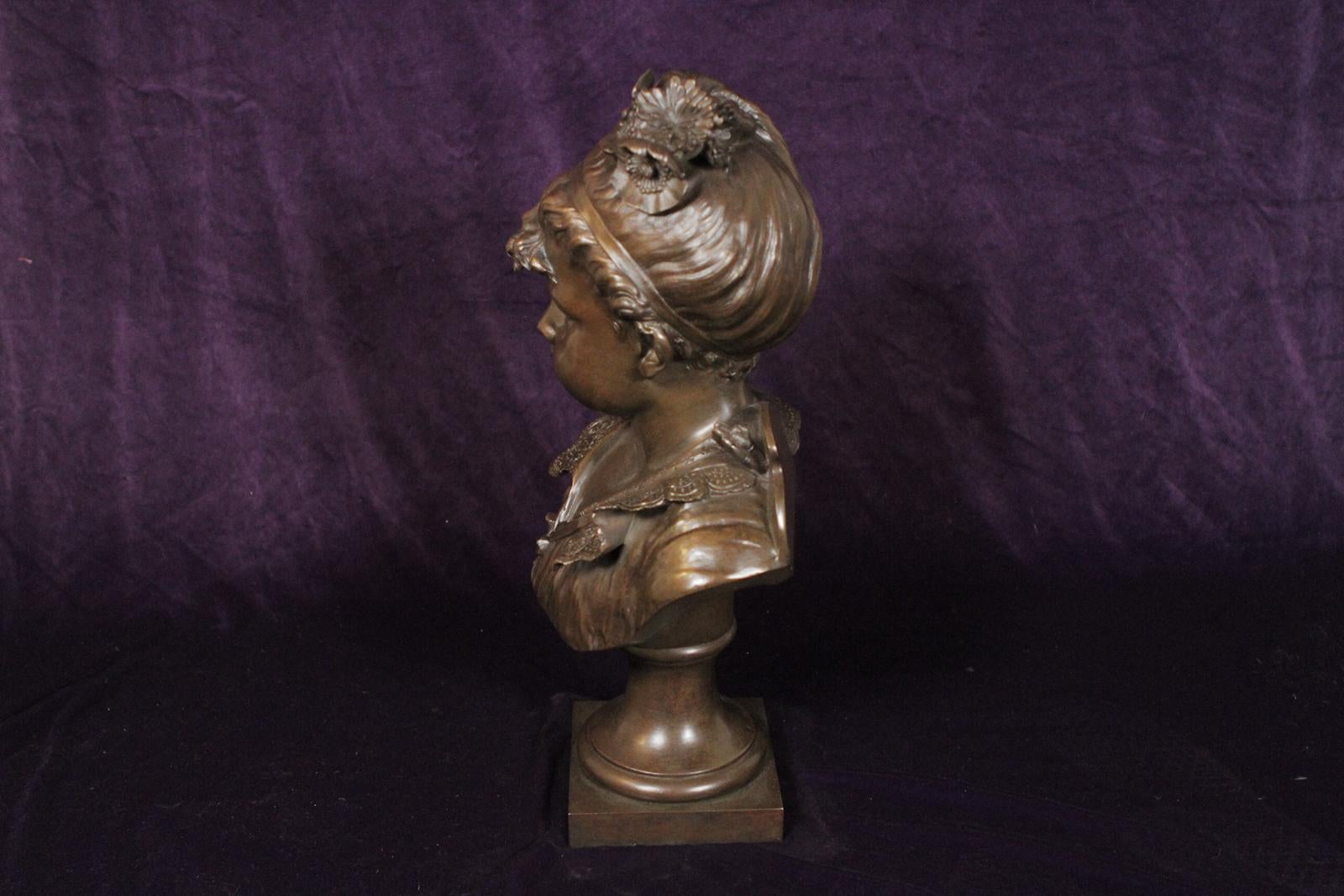 19th Century French Bust of Young Girl 2