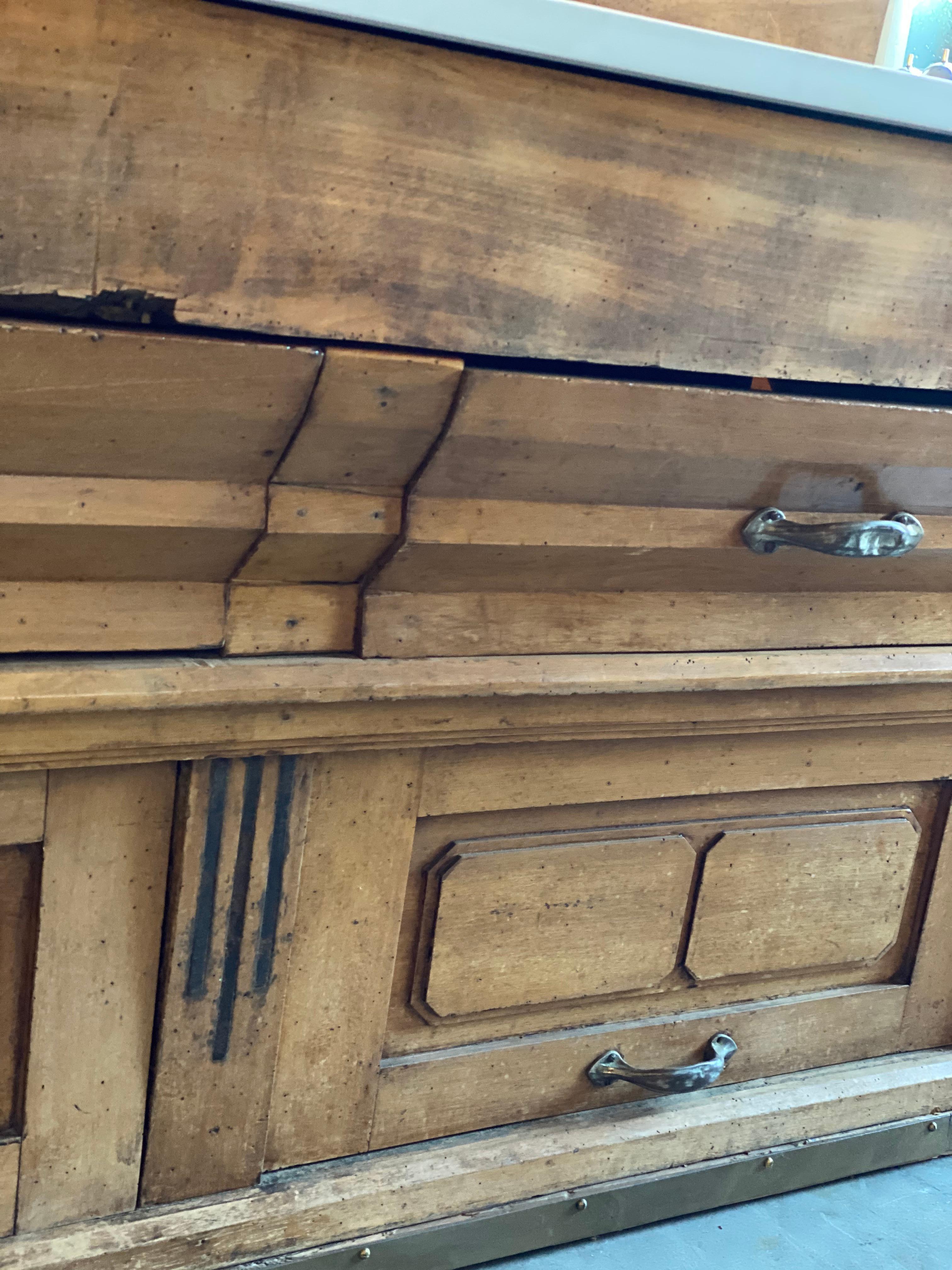 Country 19th Century French Butcher Block Station