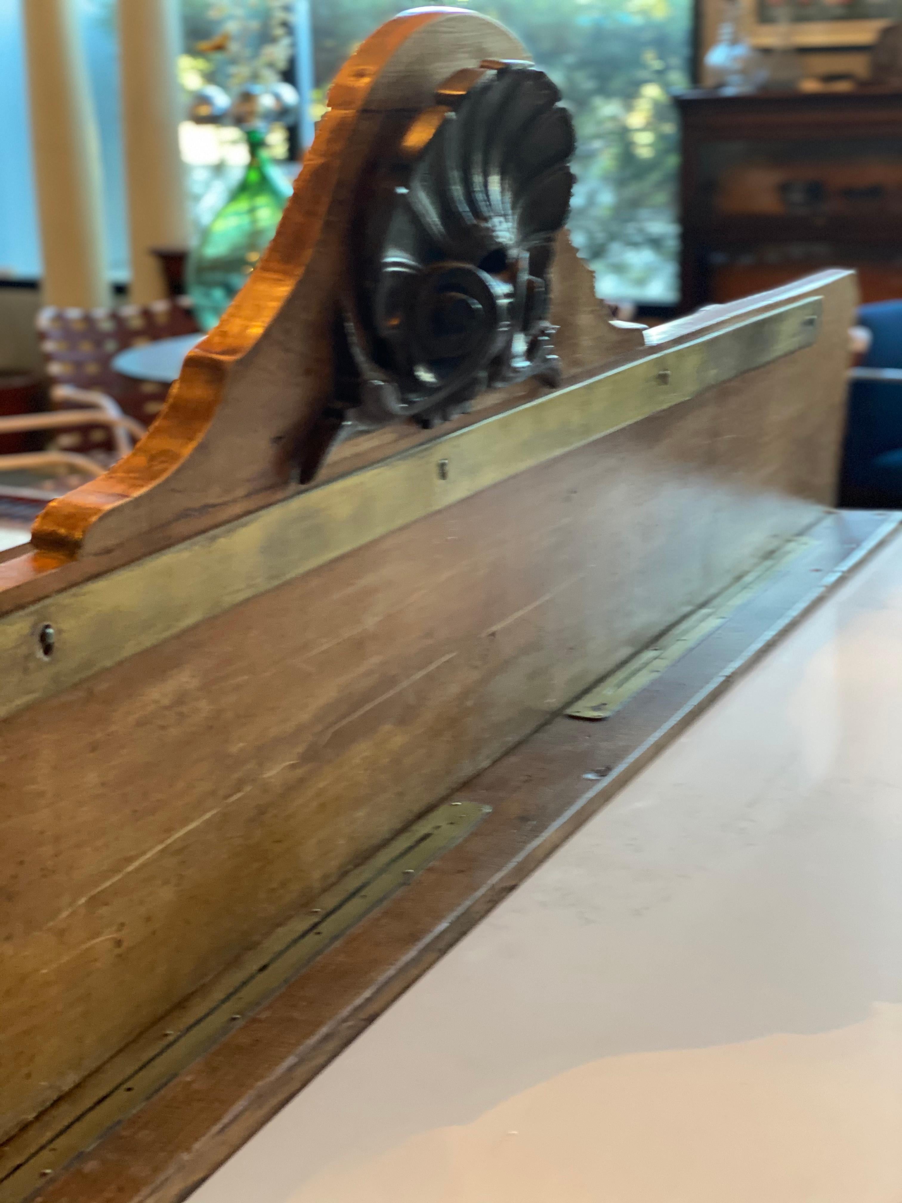 Brass 19th Century French Butcher Block Station