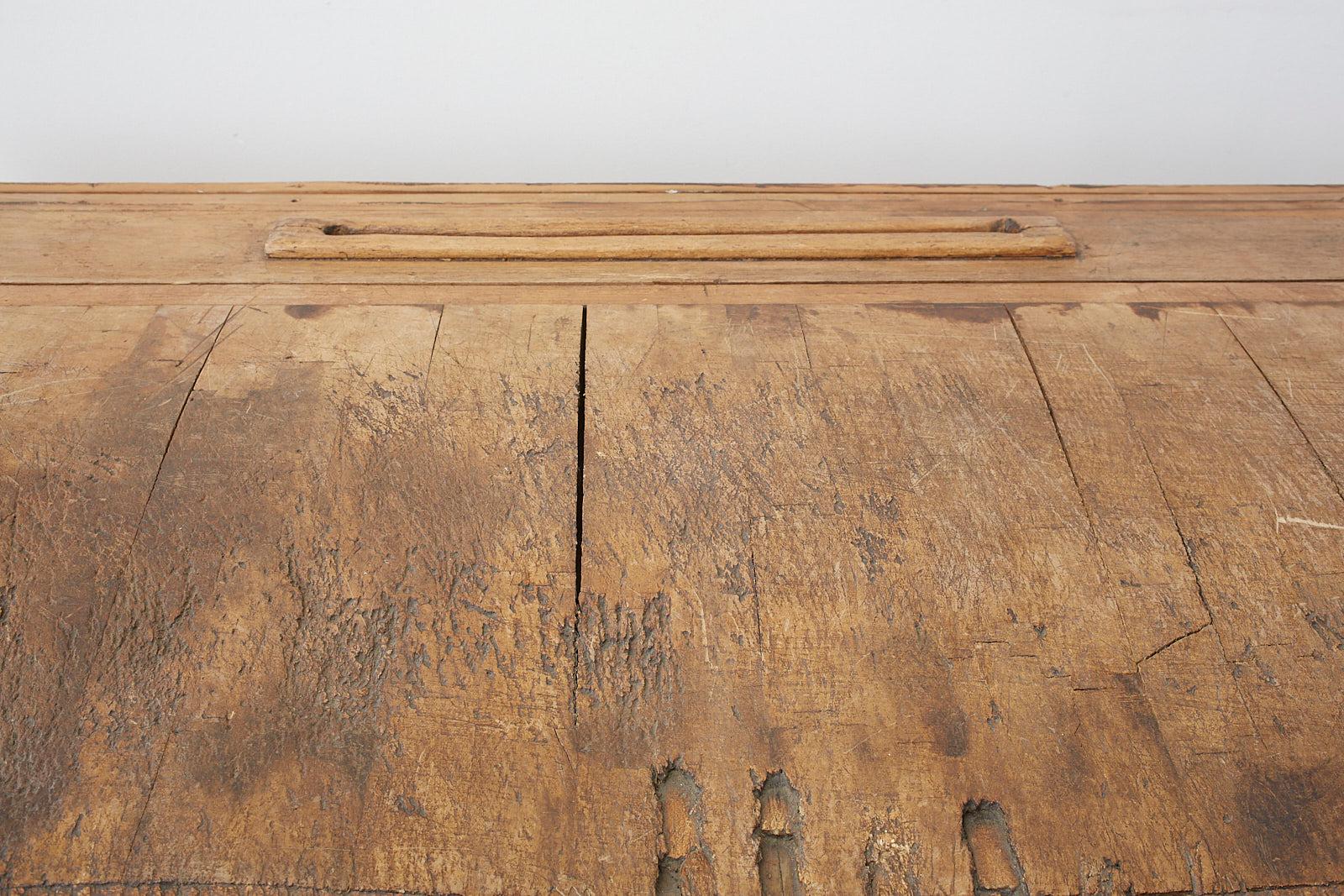 19th Century French Butcher Block Work Table 4
