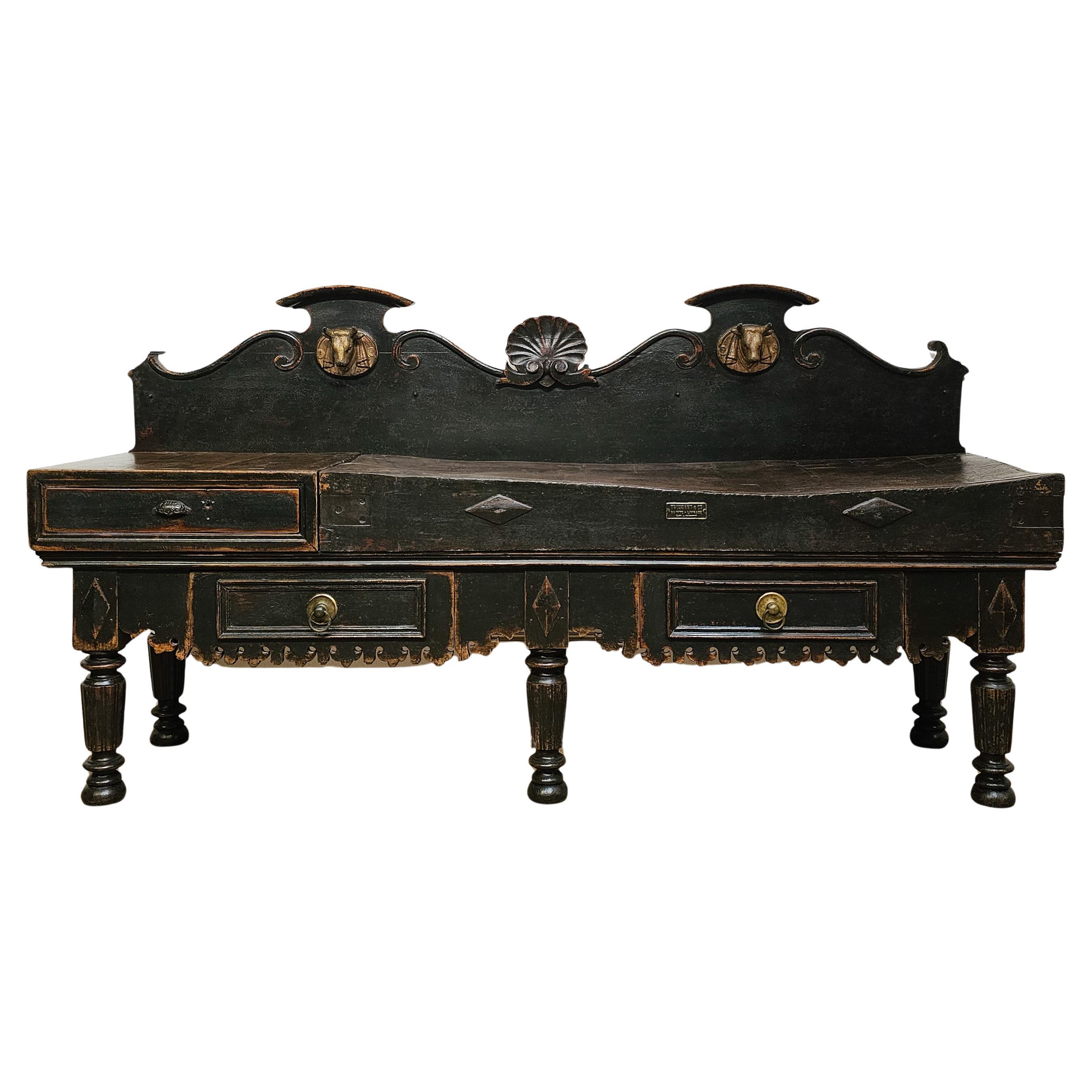 19th Century French Butchers Block by Trussant & Cie
