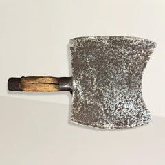 19th Century French Butcher's Cleaver on Custom Wall Mount
