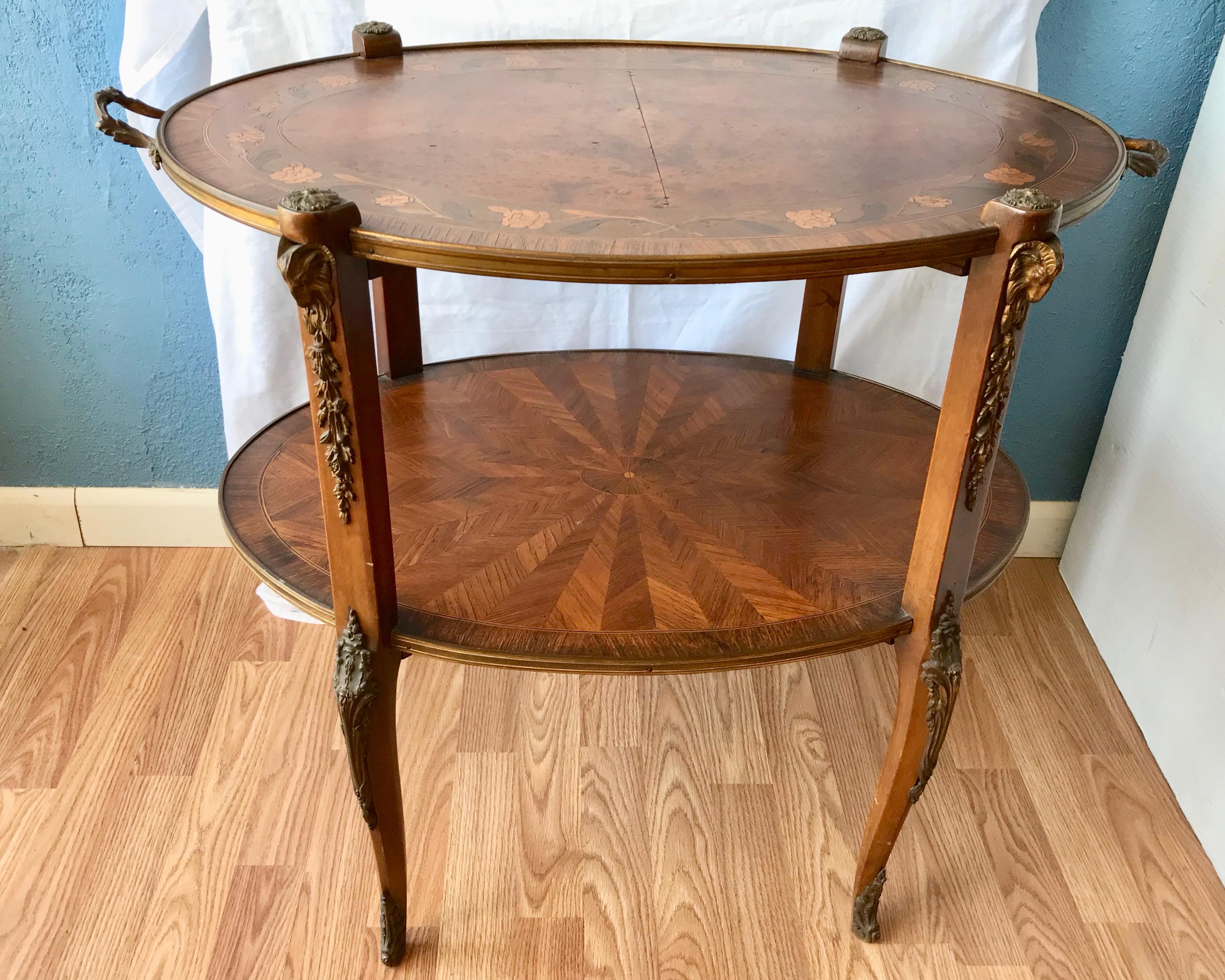 Parquetry 19th Century French Butler's Style Table For Sale