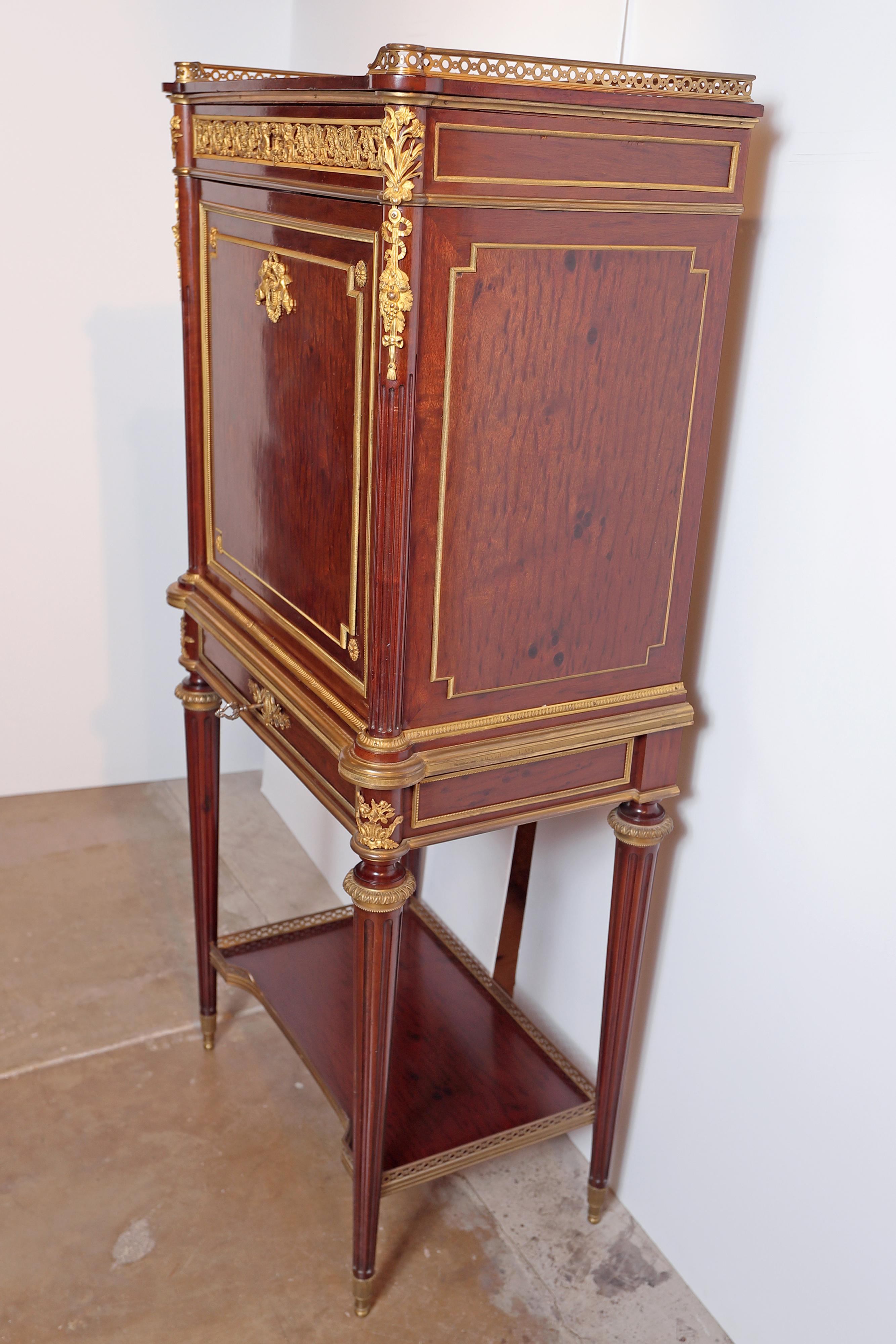 Louis XVI 19th Century French Cabinet by Paul Sormani For Sale