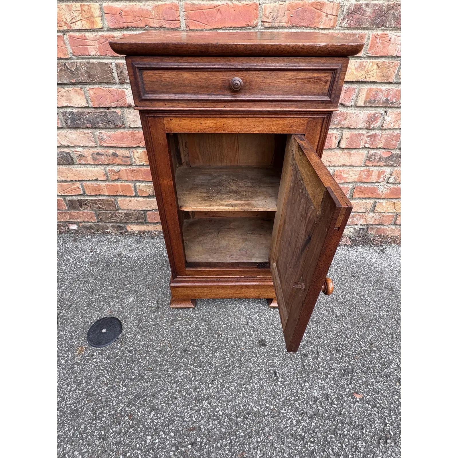 Wood 19th Century French Cabinet End Table For Sale