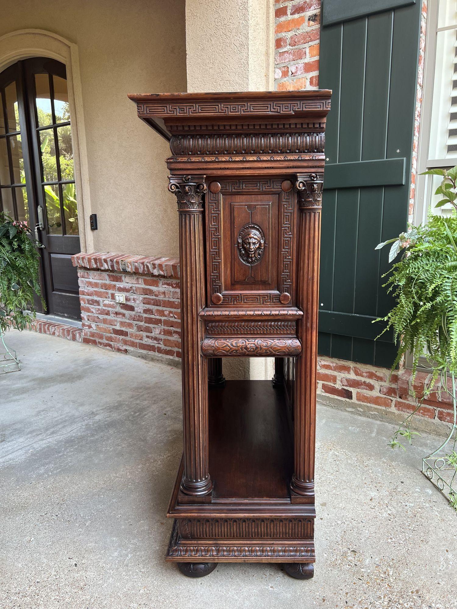 Antiker französischer Schrank Wein Likör Griechischer Schlüssel Nussbaum Regency Sideboard um 1890 im Angebot 2