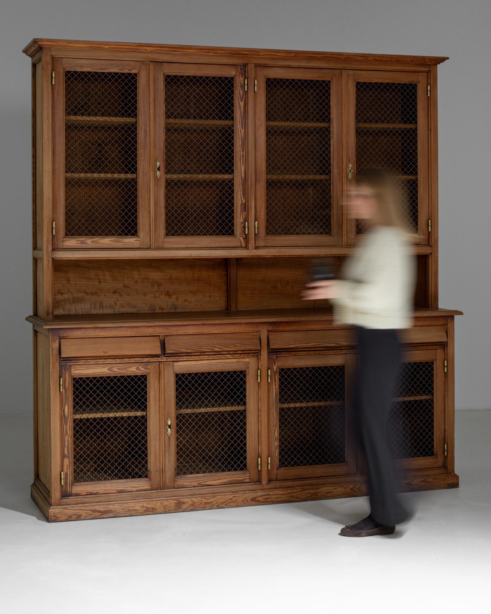 19th Century French Cabinet With Wire Mesh Doors For Sale at 1stDibs