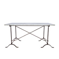 19th Century French Campaign Marble Table