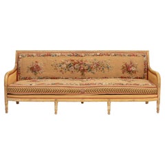 19th Century French Canapé in Carved and Painted Wood