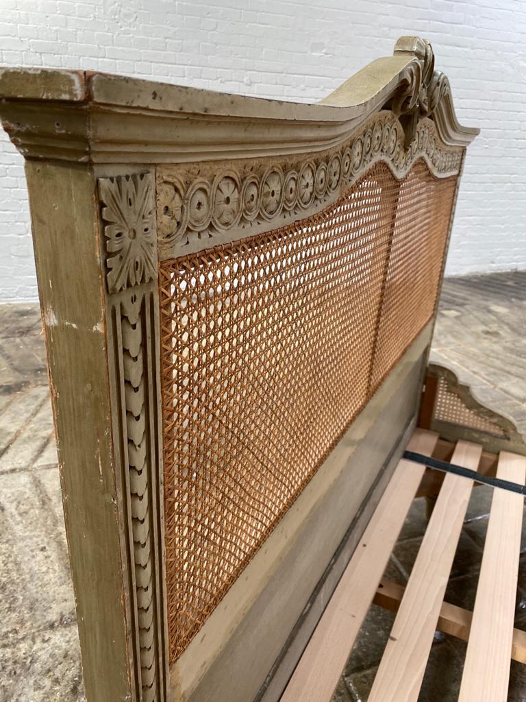 antique french cane bed