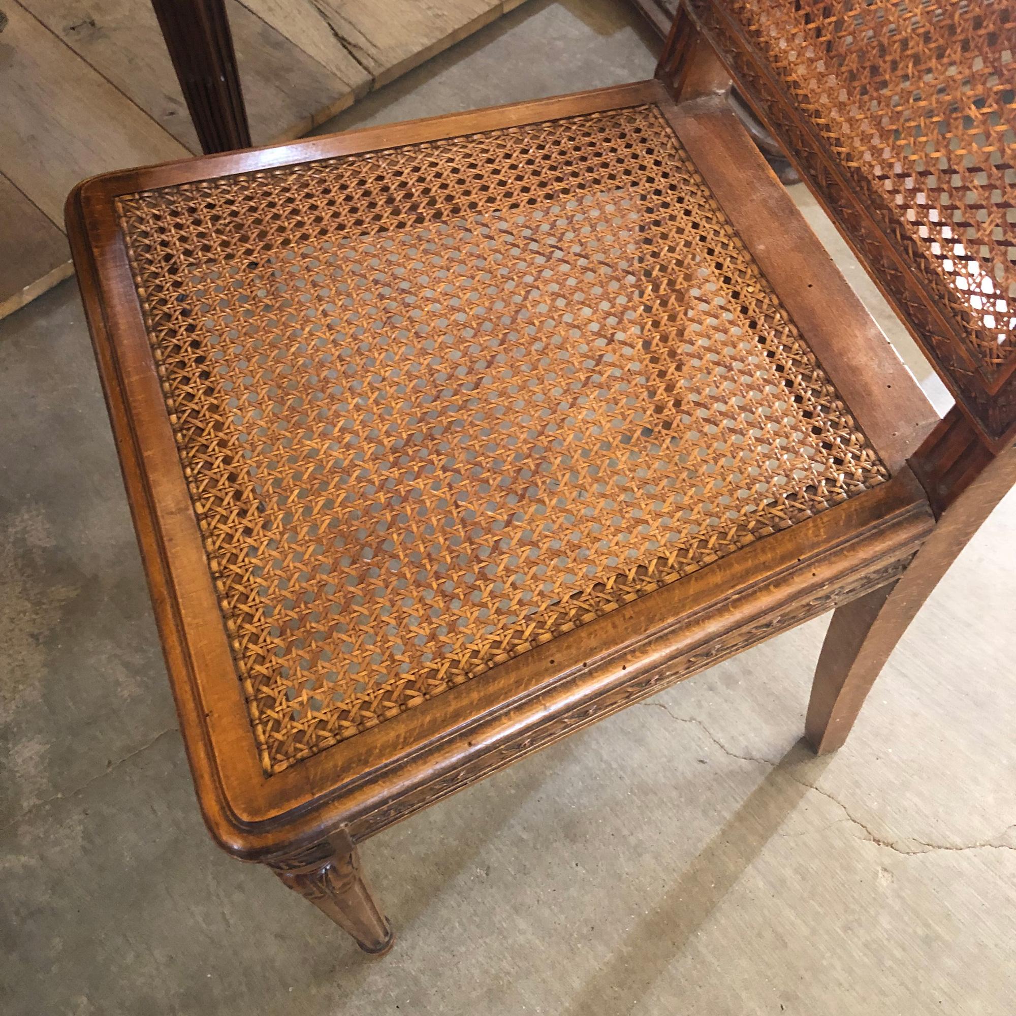 19th Century French Cane Chairs with Matching Splats For Sale 2