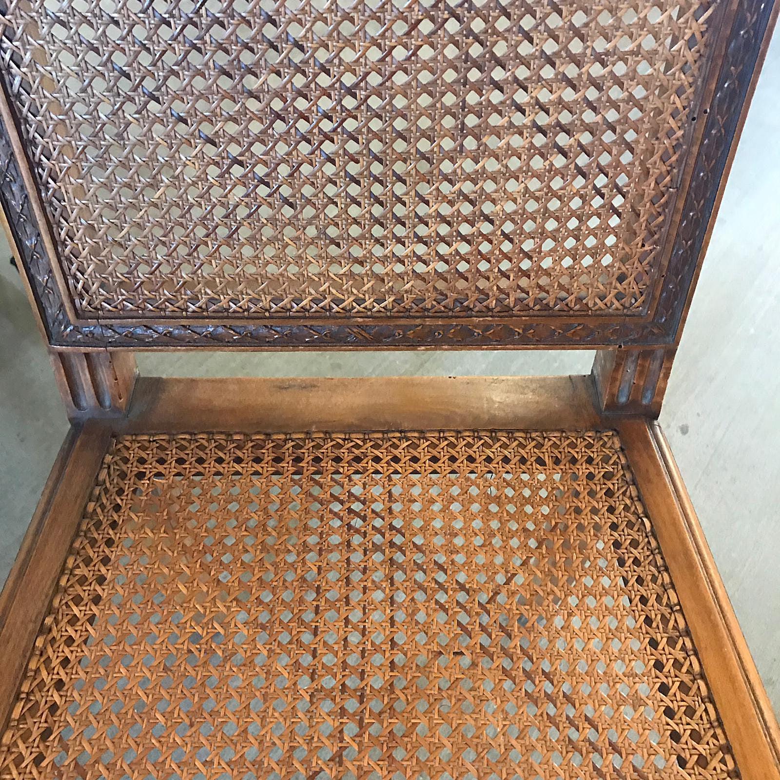 19th Century French Cane Chairs with Matching Splats For Sale 4