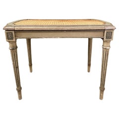 19th Century French Caned Stool 