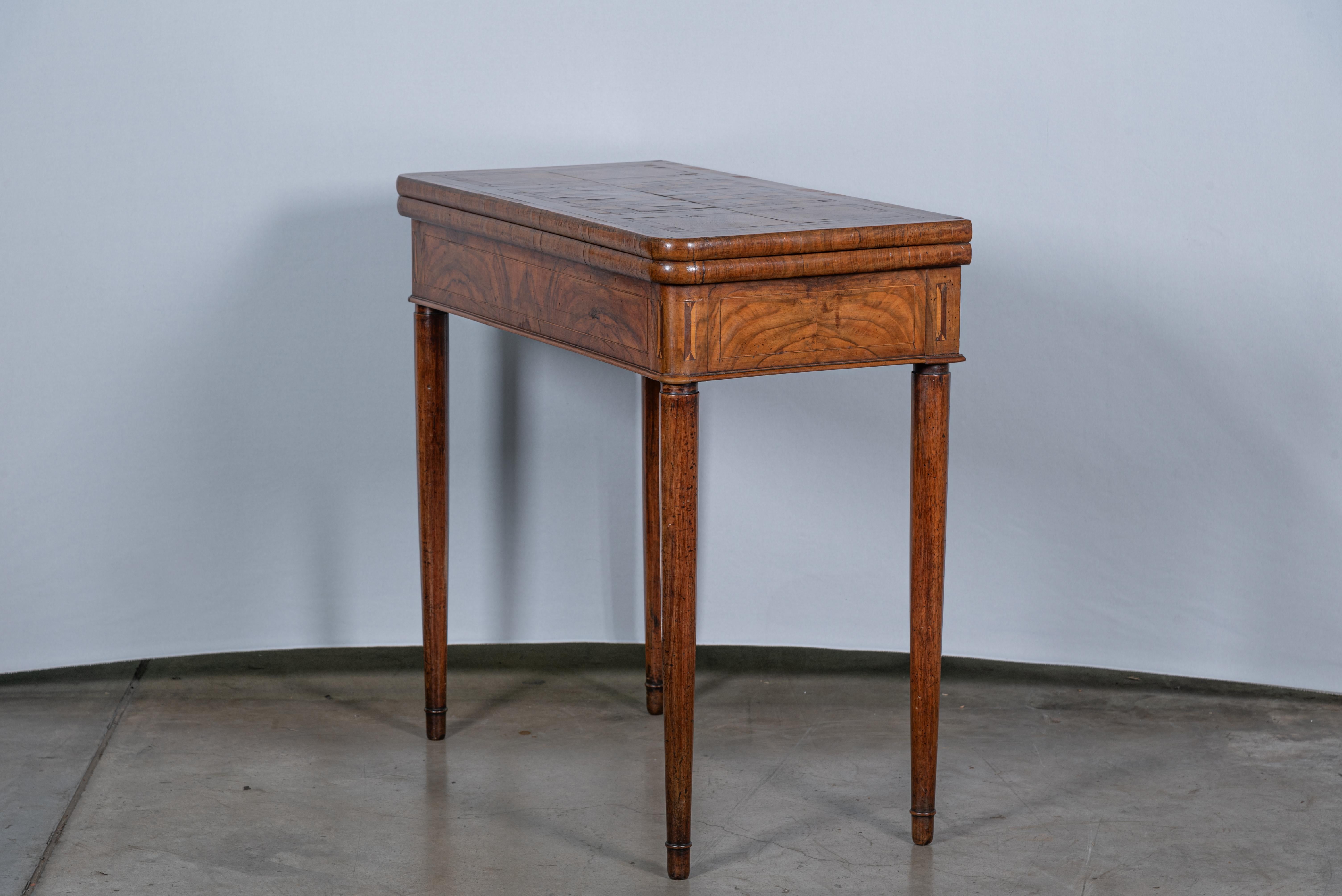 Marquetry 19th Century French Card & Game Table For Sale