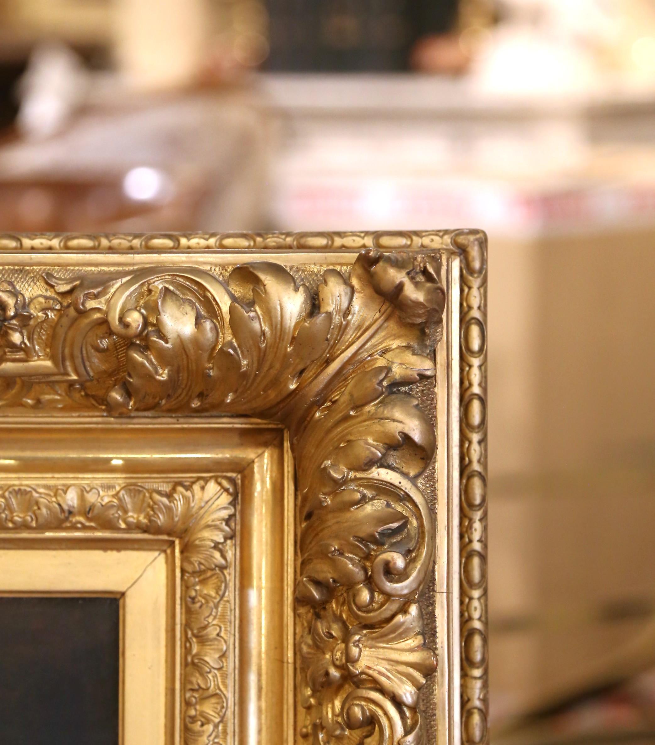 19. Jahrhundert Französisch Kardinal Öl auf Leinwand Gemälde in Giltwood Frame signiert im Angebot 4