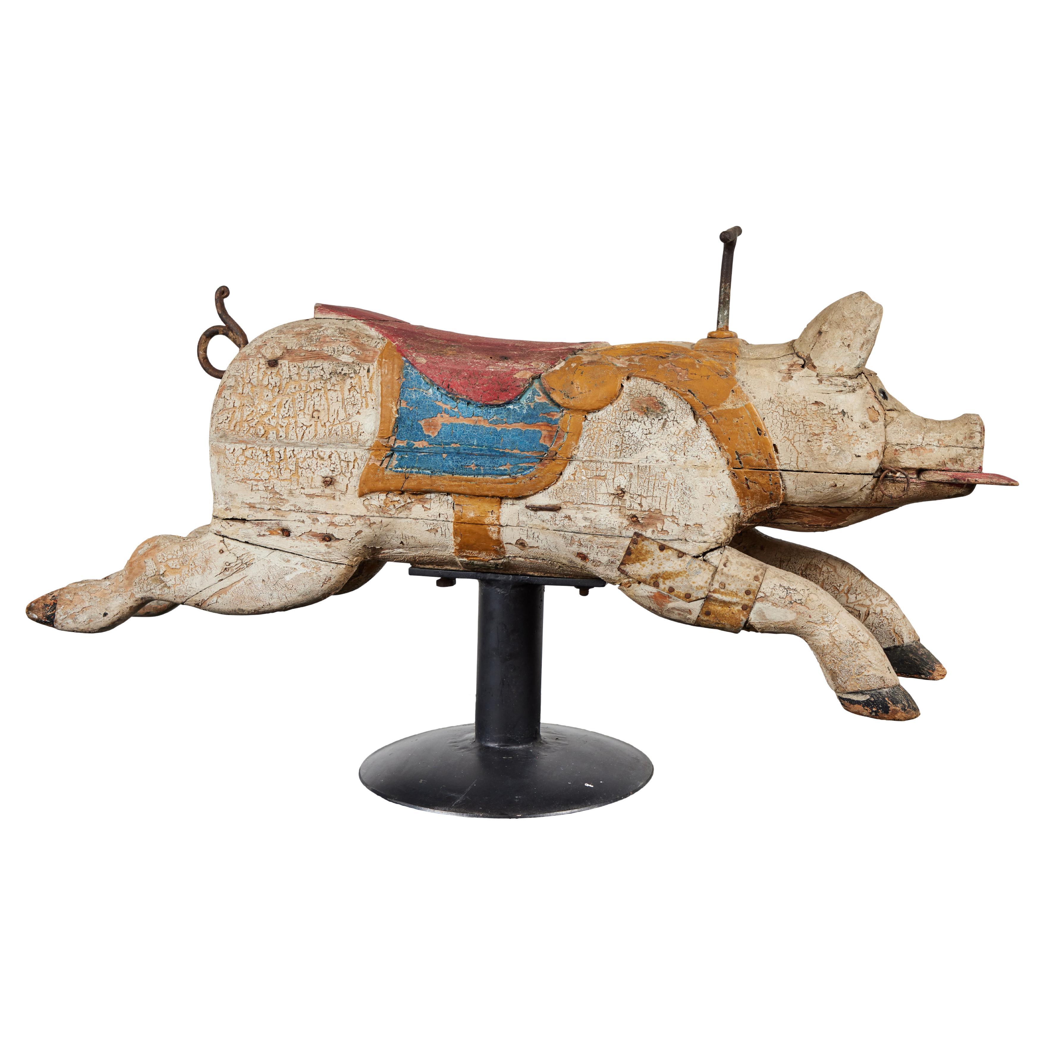 19th Century French Carousel Pig