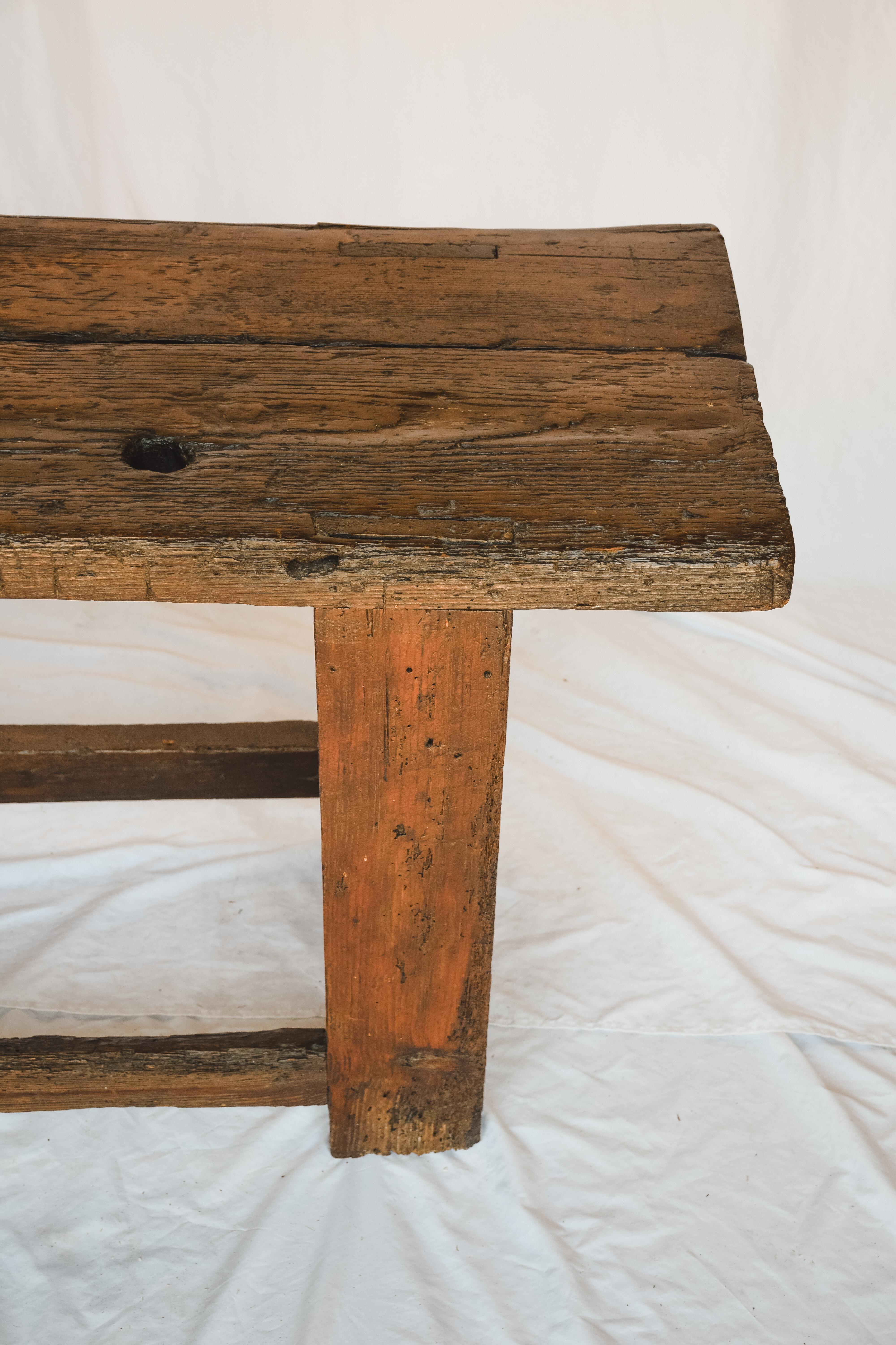 19th Century French Carpenters Work Table In Good Condition For Sale In Houston, TX