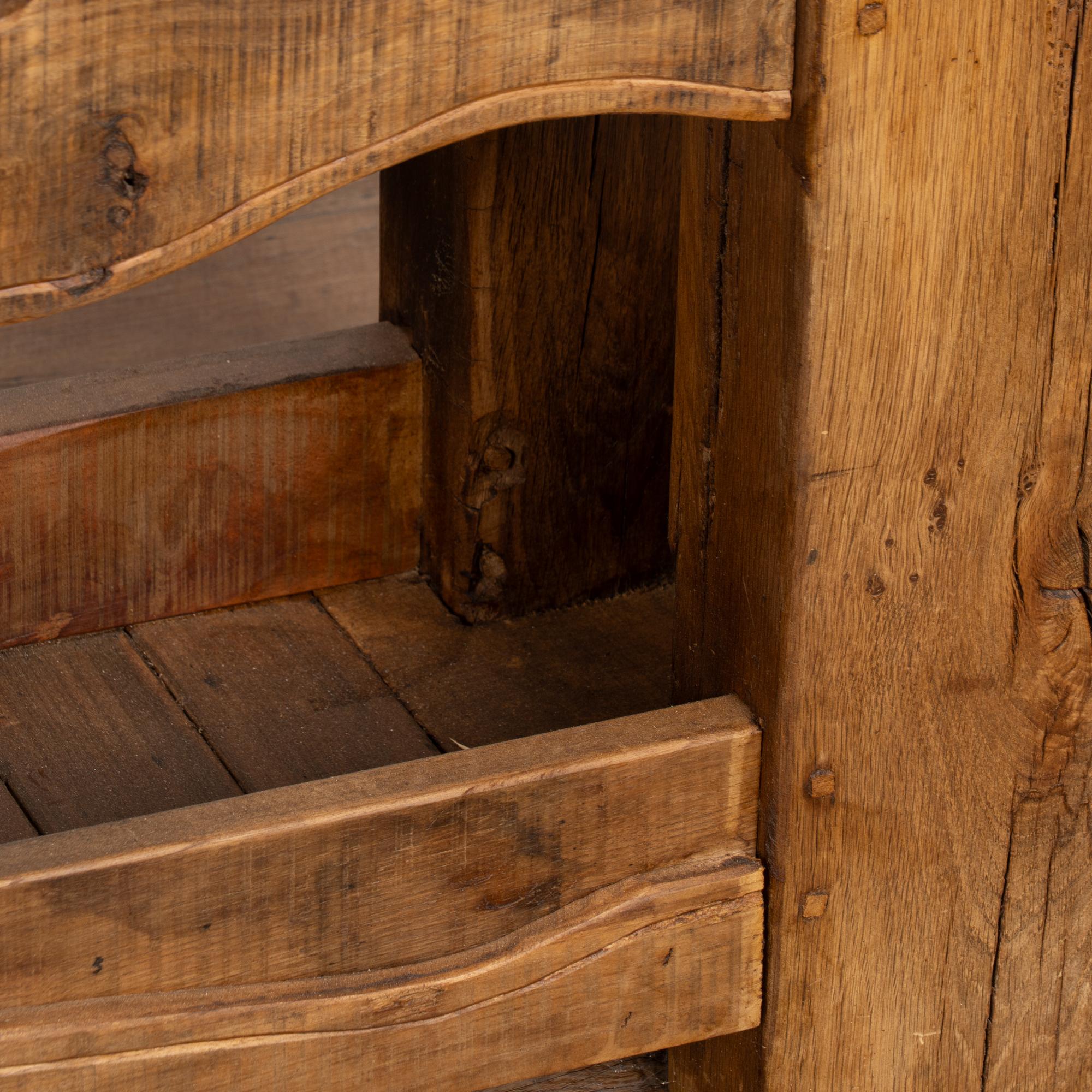 19th Century French Carpenter's Workbench Wine Rack Console Table For Sale 8