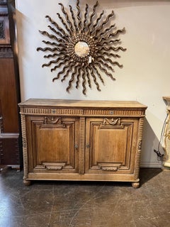 19th Century French Carved and Bleached Oak Buffet