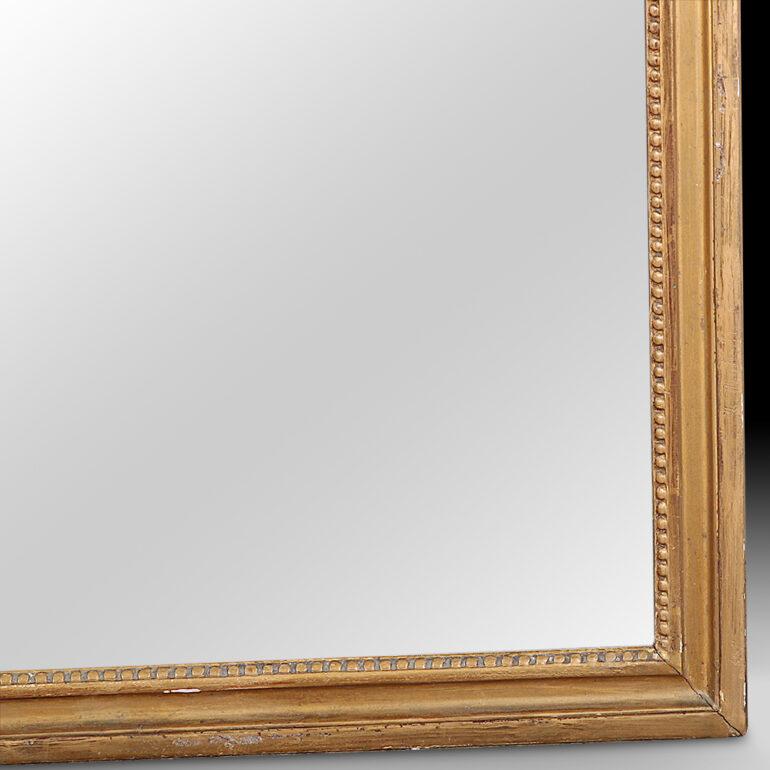 Louis XVI 19th Century French Carved and Gilt Framed Mirror