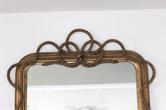 19th Century French Carved and Gilt Rope Mirror