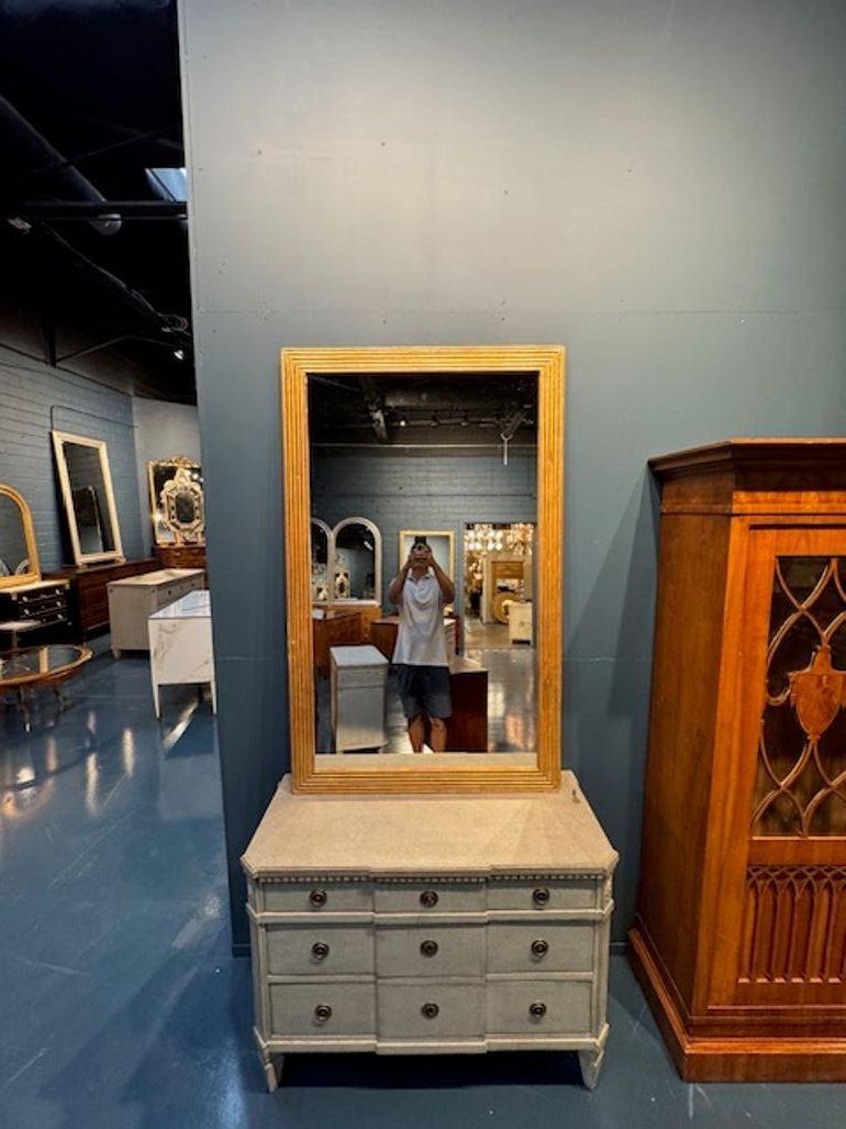 Amsterdam School 19th Century French Carved and Giltwood Transitional Mirror For Sale